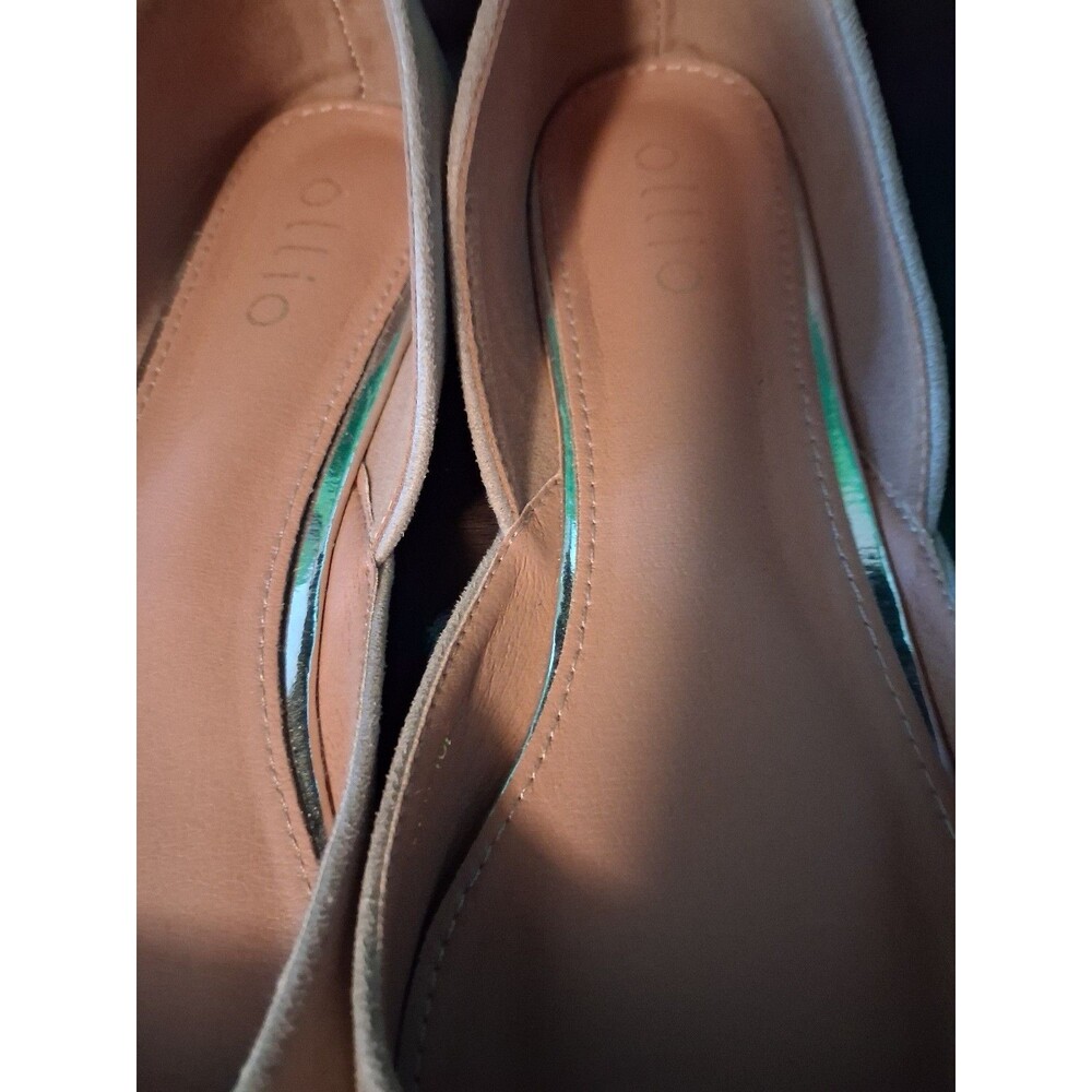 Ollioslip on ballet flats D Orsay style pointed toe sz 9 - Picture 2 of 5